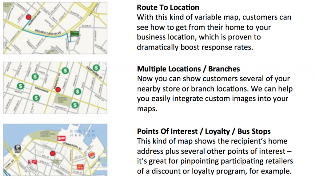 map for marketing to location mailer mailing healthcare