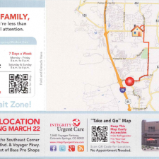 patients to you mailer marketing healthcare communications qr code map