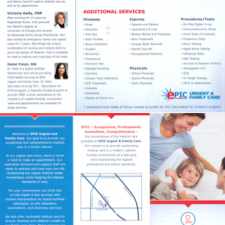 marketing material for urgent care healthcare communications information