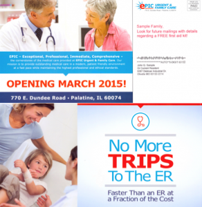 marketing mailer for urgent care grand opening communications