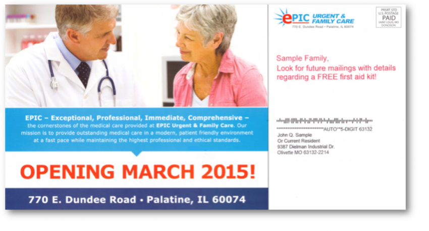 Urgent Care opening mailer 