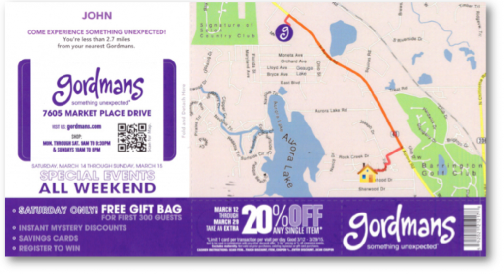 retail business marketing gordmans coupon clothing communications